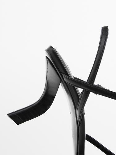Zara Leather strappy sandals - Limited Edition - Black - Image 0