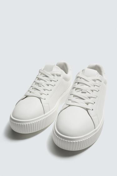 BASKETS VOLUME MONO couleur - Blanc de Zara - Image 4