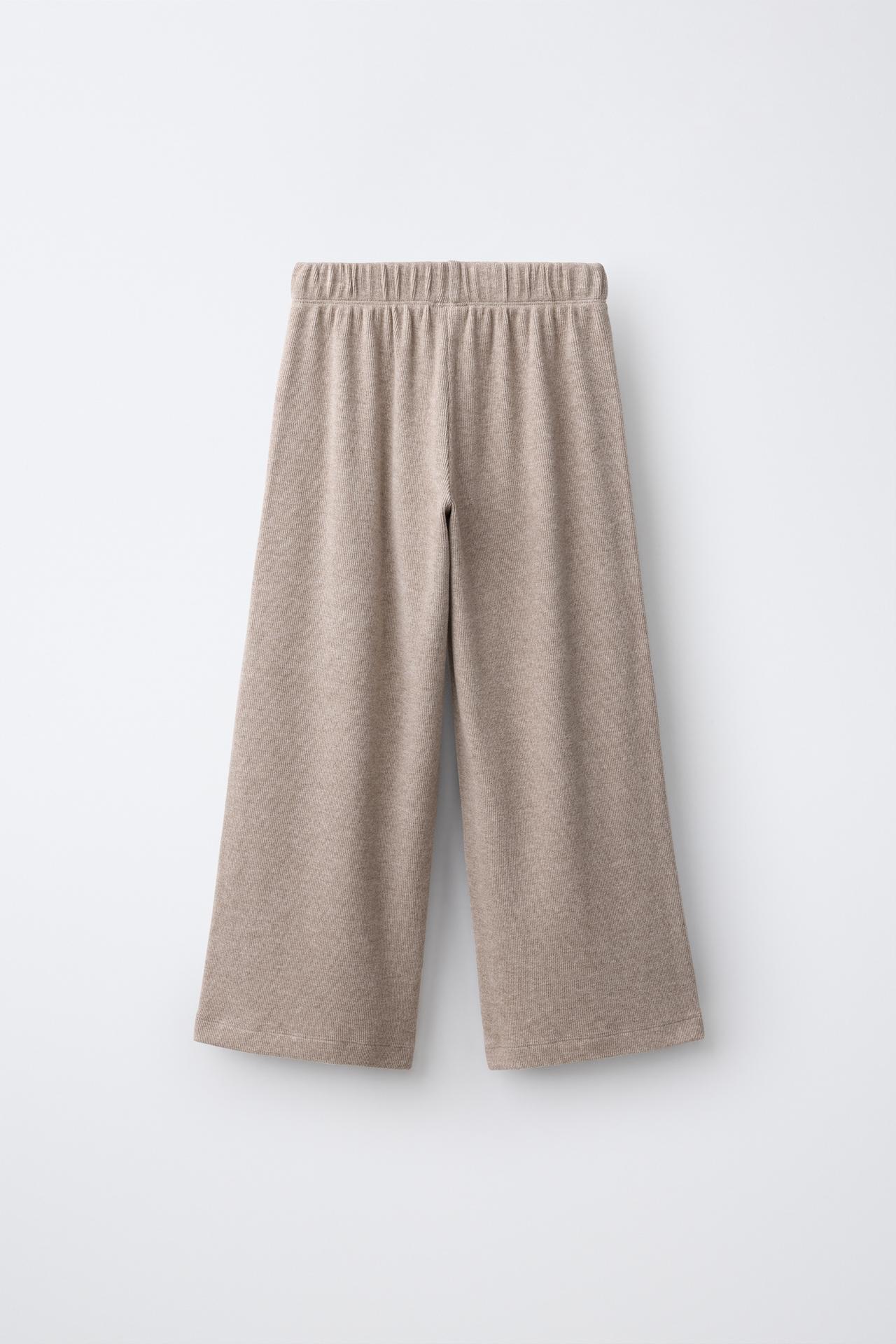 SOFT TOUCH WIDE-LEG PANTS — Ecru