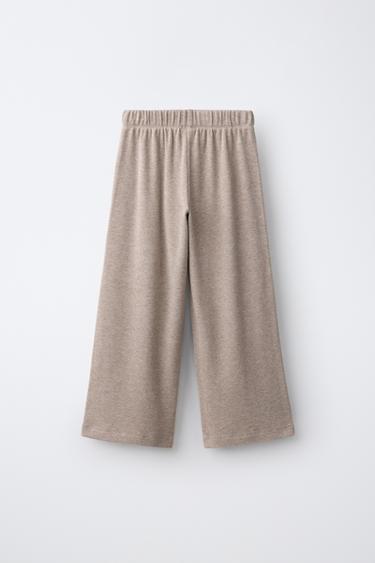 SOFT TOUCH WIDE-LEG PANTS — Ecru 2