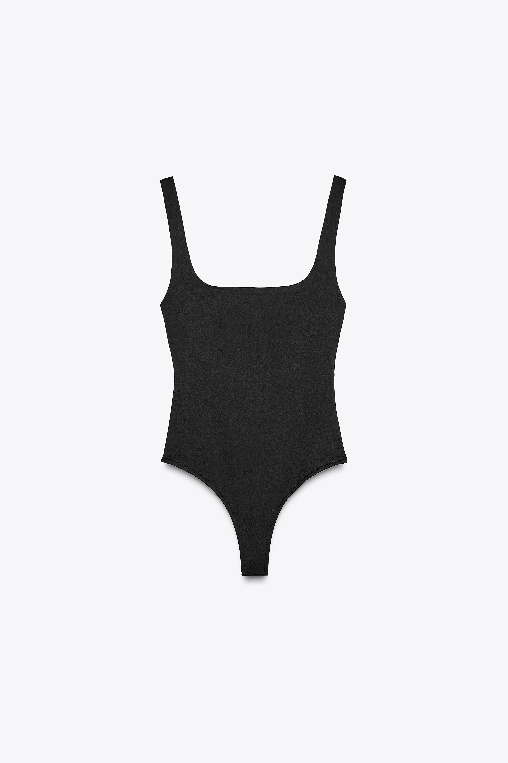POLYAMIDE STRAPPY BODYSUIT - White | ZARA Australia