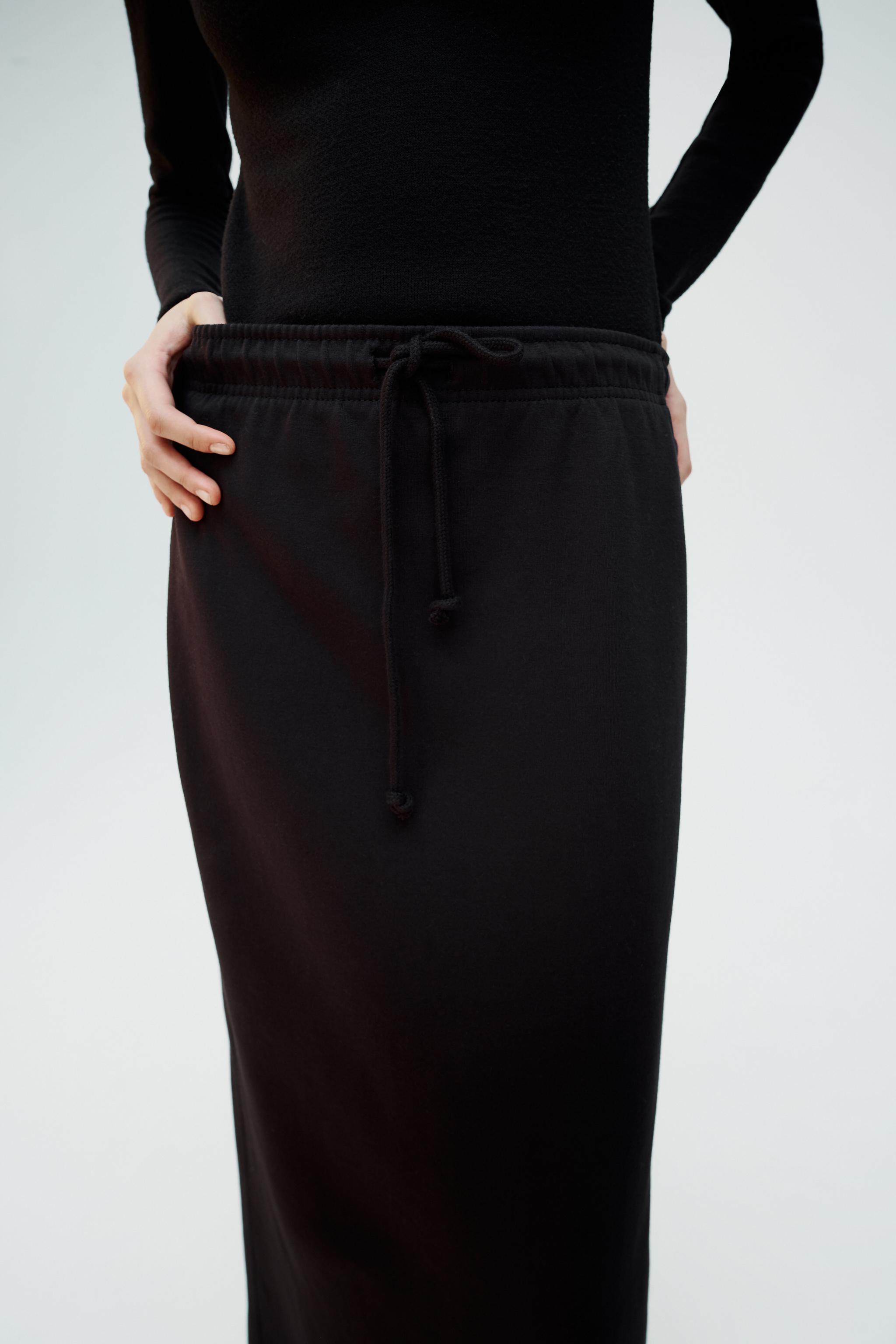 Zara black clearance high waisted skirt