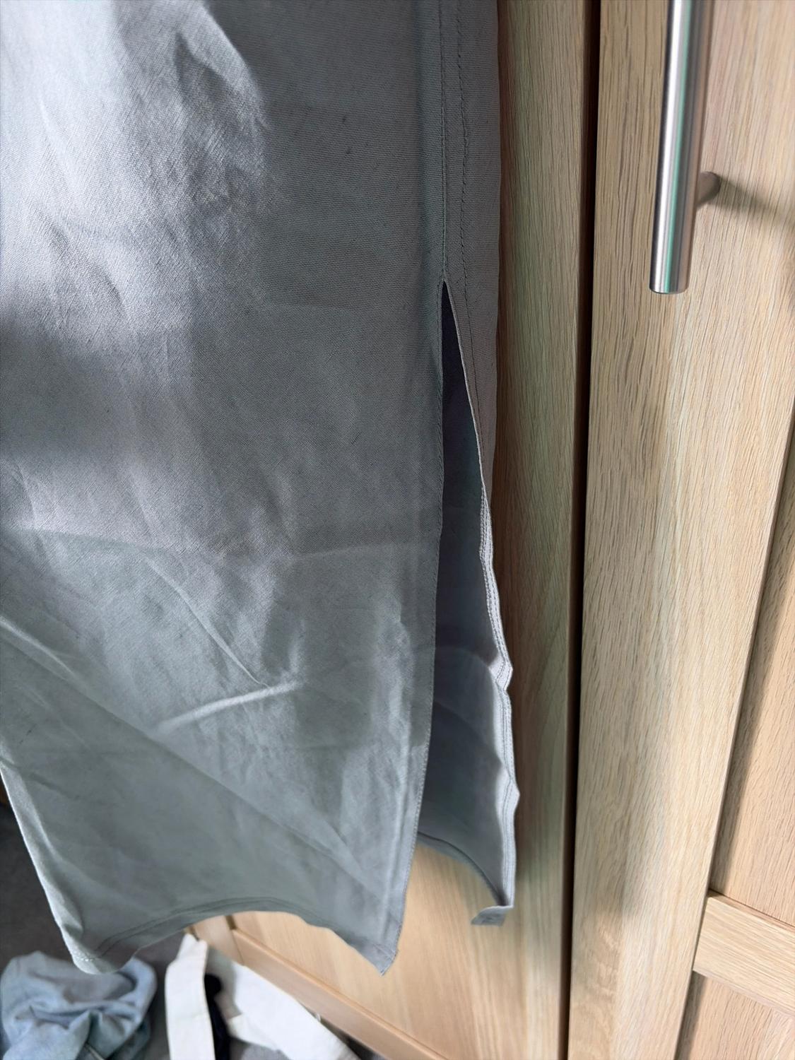 GATHERED LINEN BLEND DRESS - Image 3