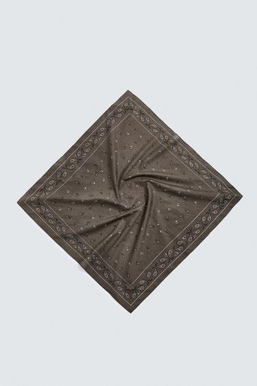 בנדנה עם הדפס PAISLEY - חום של Zara
