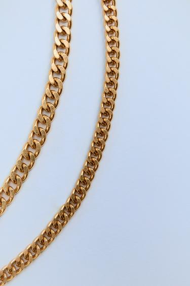 LOT DE 2 COLLIERS CHAÎNE À MAILLONS - Doré de Zara - Image 2