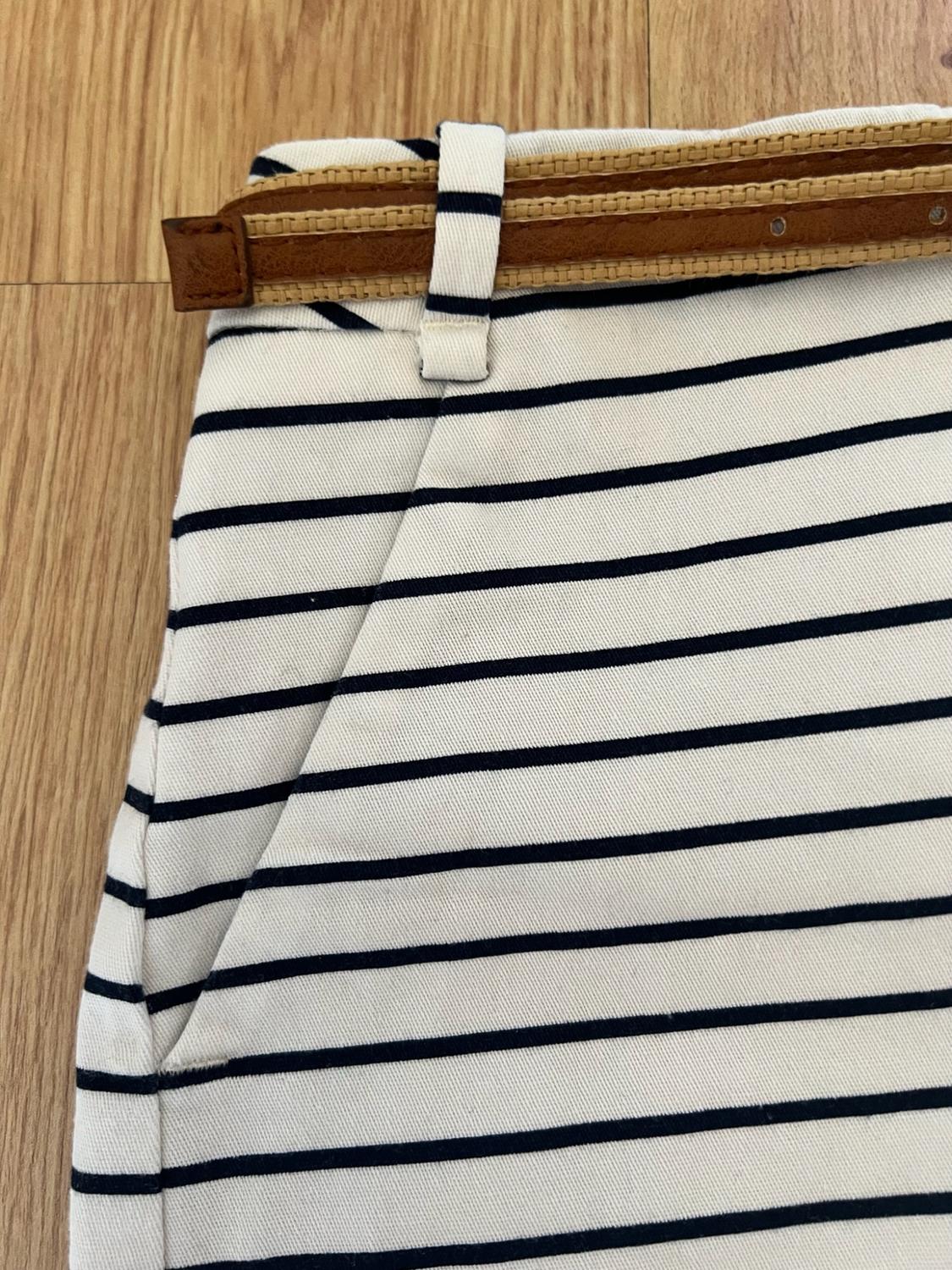STRIPED BERMUDA SHORTS WITH BELT - Image 5