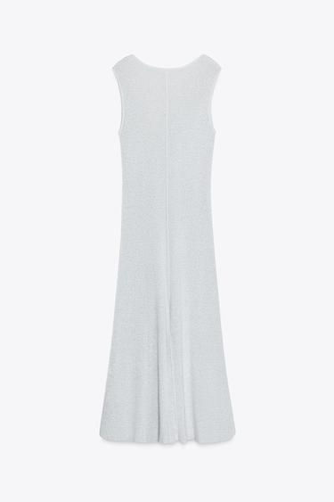 ROBE LONGUE MÉTALLISÉE - Argent de Zara - Image 5
