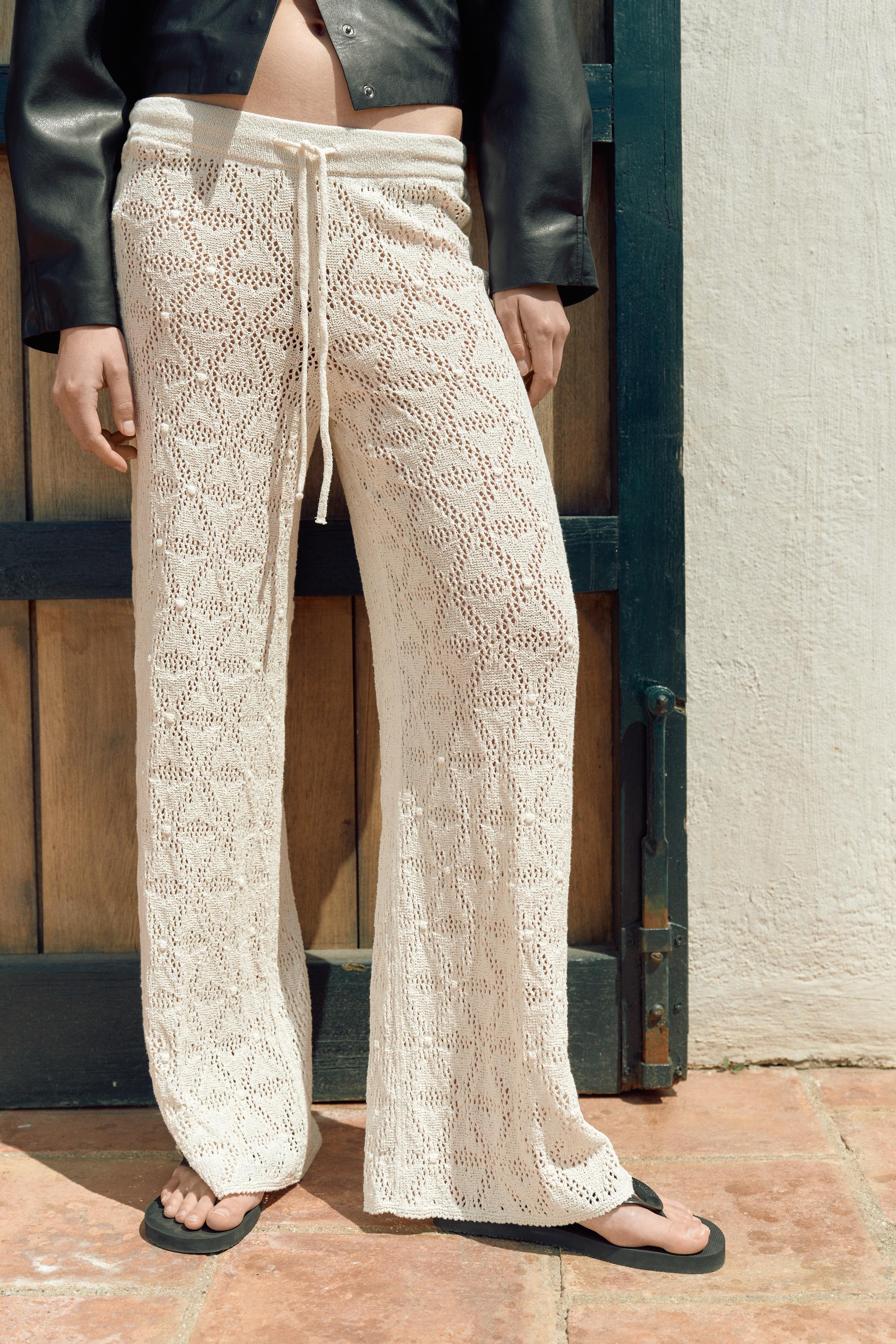 SIDE LACE KNIT PANTS