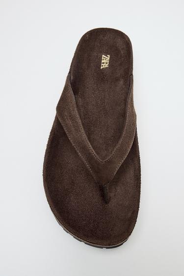 SANDÁLIA PLATAFORMA COM TIRA - Marrom da Zara