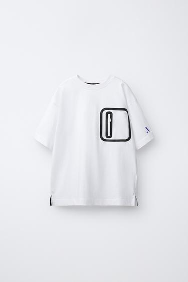 SPORTY T-SHIRT WITH POCKET - White by Zara - Image 0