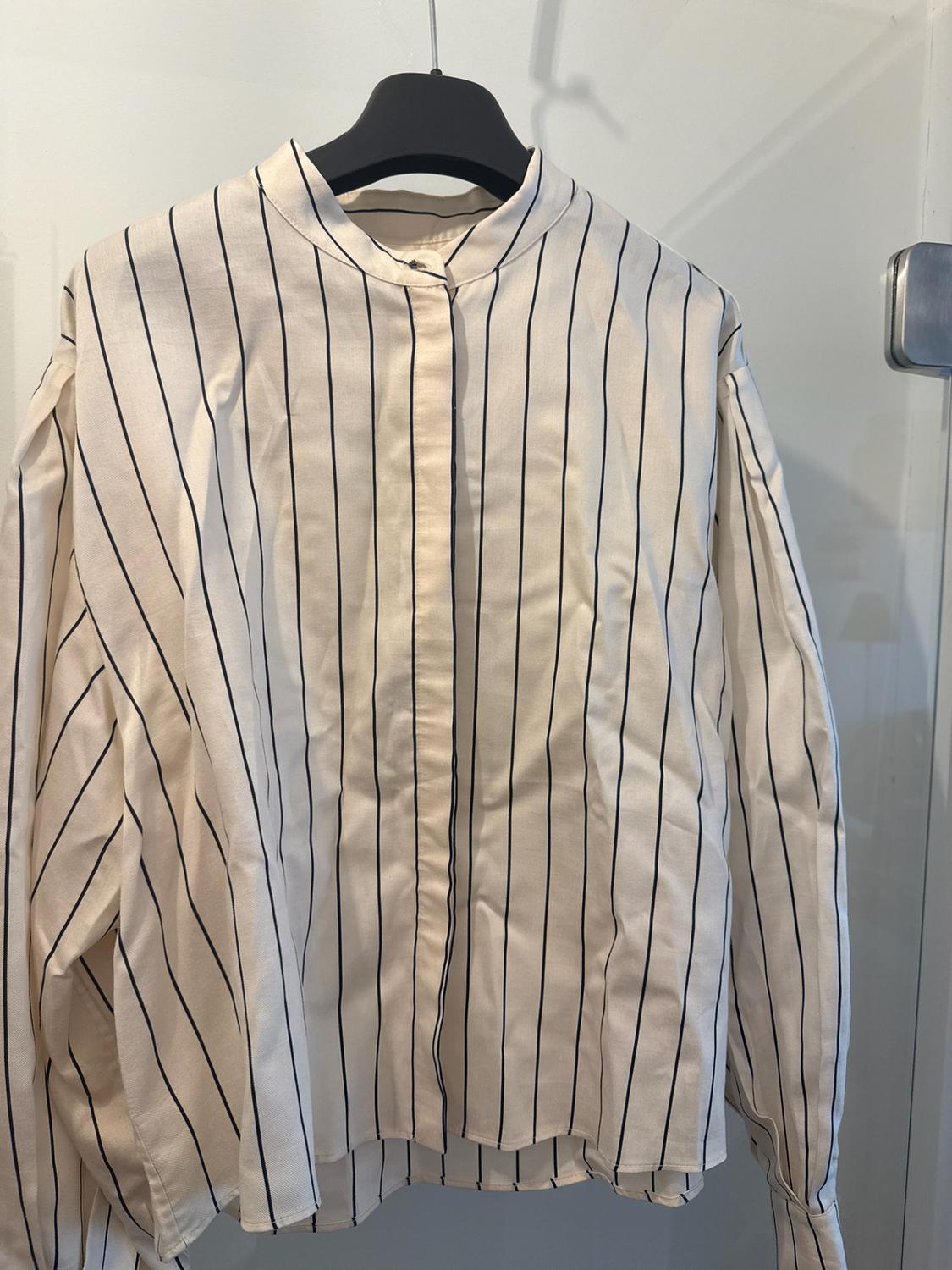 ZW COLLECTION STRIPED SHIRT WITH VOLUME SLEEVES - Image 2