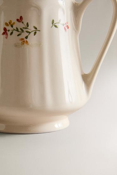 FLORAL PORCELAIN MILK JUG - Cream by Zara - Image 4
