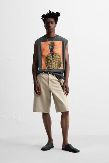 Zara BAGGY FIT BERMUDA SHORTS © OTIS KWAME KYE QUAICOE - taupe brown