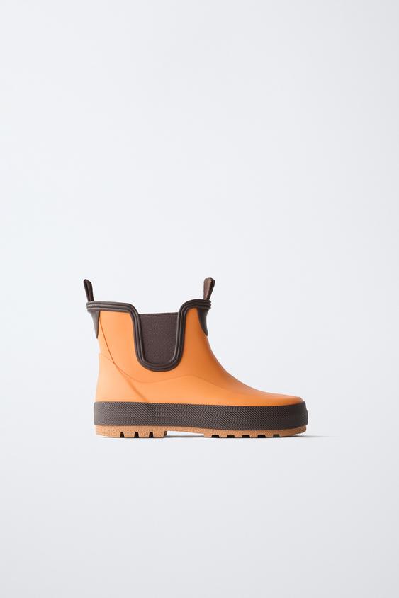 Zaras GUMMISTÖVEL MED FÄRG - Orange - Bild 0