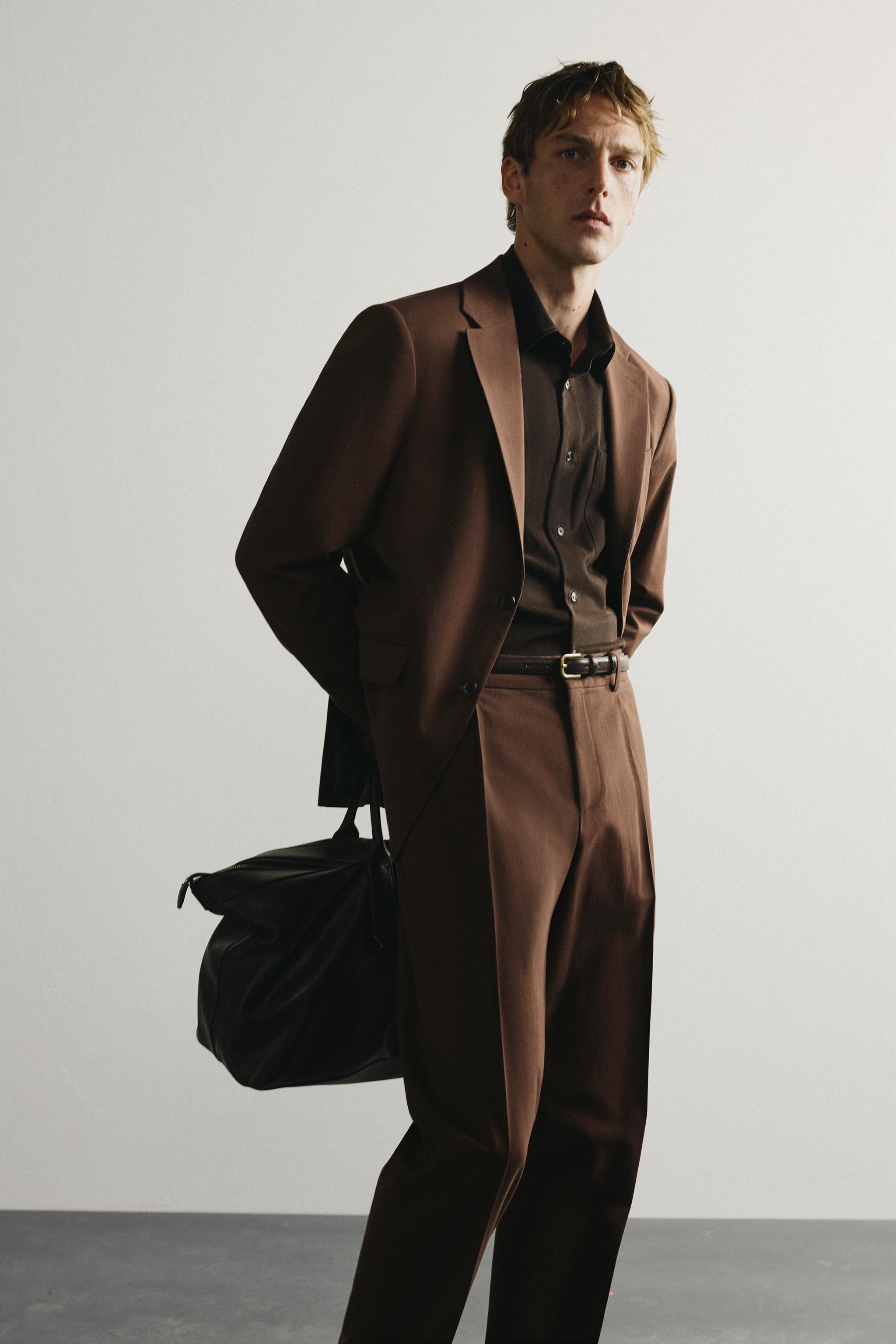 REGULAR FIT SUIT PANTS