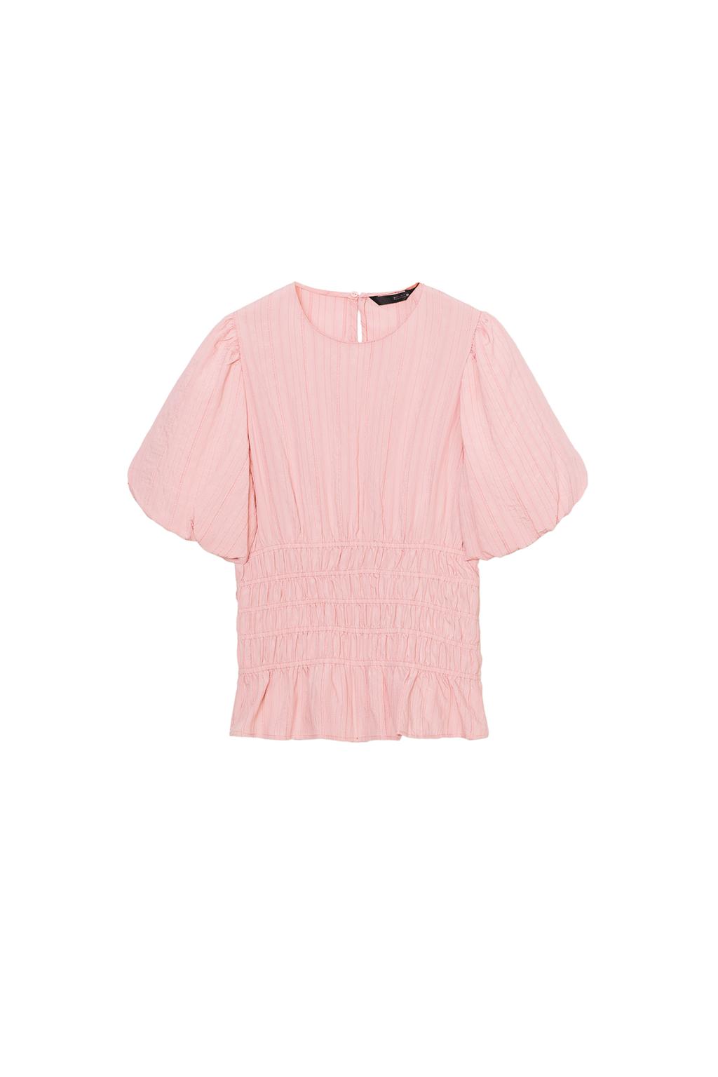 SMOCKED PUFF SLEEVE TOP - image 3