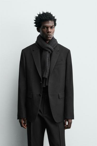 100% WOOL SUIT BLAZER - Black by Zara