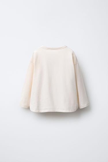 T-SHIRT MAISON BRODÉE - Écru de Zara - Image 1