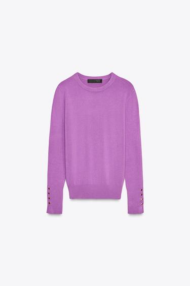 JERSEY BÁSICO PUNTO LISO - Púrpura de Zara