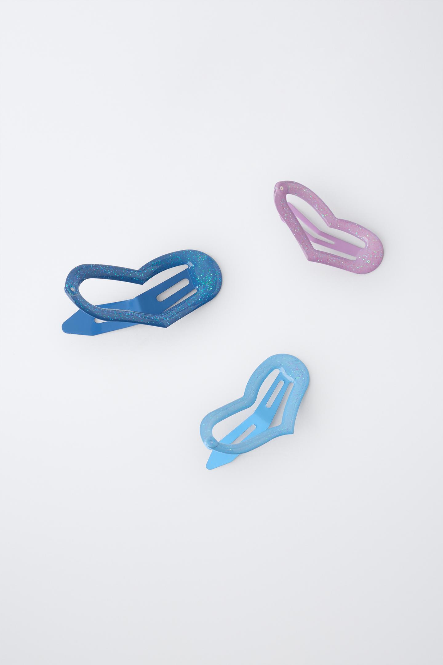 Детские аксессуары для волос Zara 3-PACK OF Heart Hair Clips, цвет: Разноцветный — фото 3