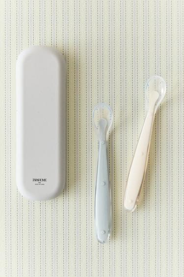 CONJUNTO DE COLHERES INFANTIS DE SILICONE - Acinzentado da Zara