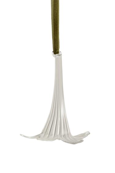 Zara FLORAL GLASS CHRISTMAS TREE ORNAMENT - Transparent