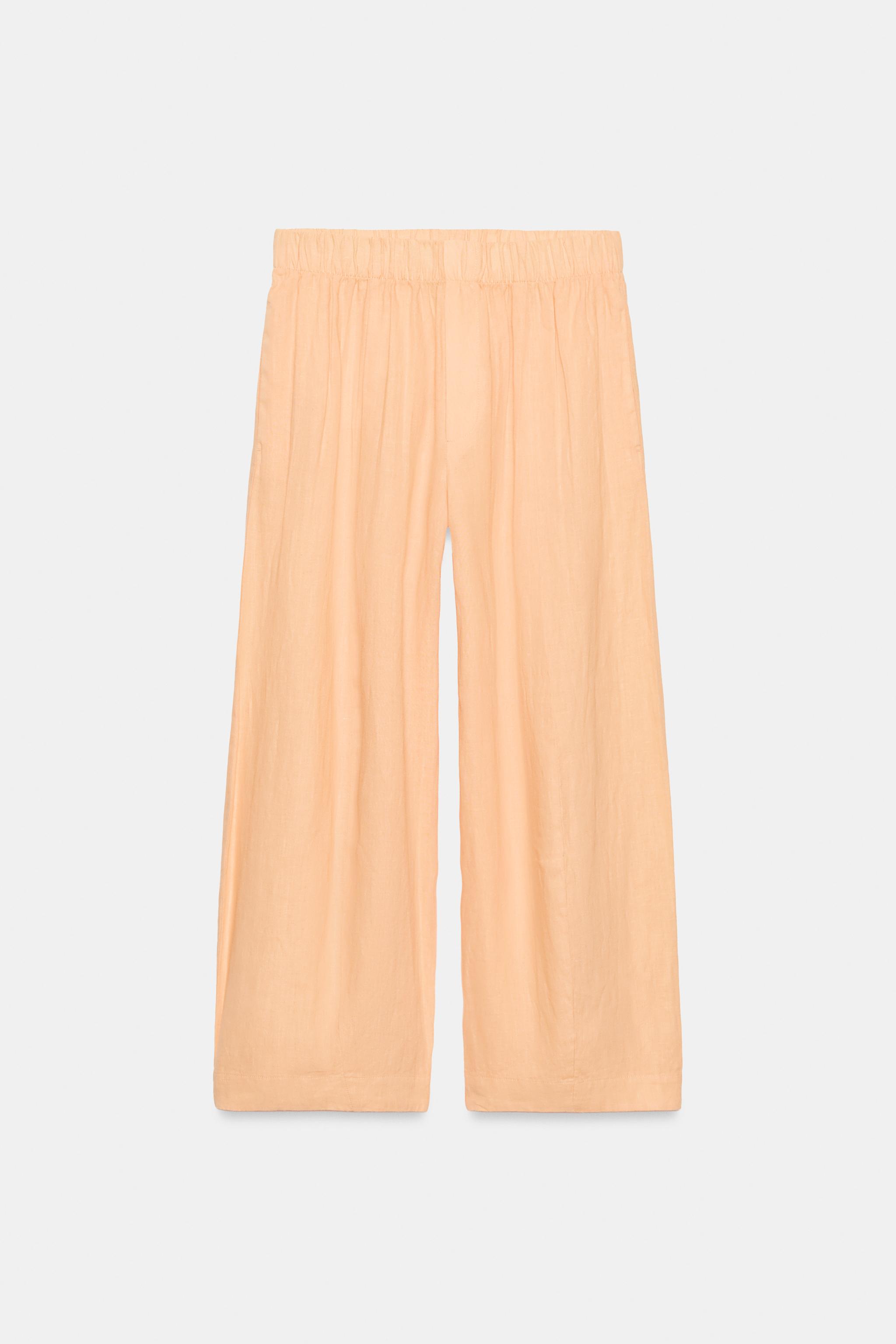 PANTALON BARREL 100 % LIN ZW COLLECTION