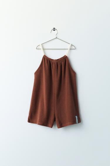 PUKAS SURF TOWELLING PLAYSUIT - Brown by Zara