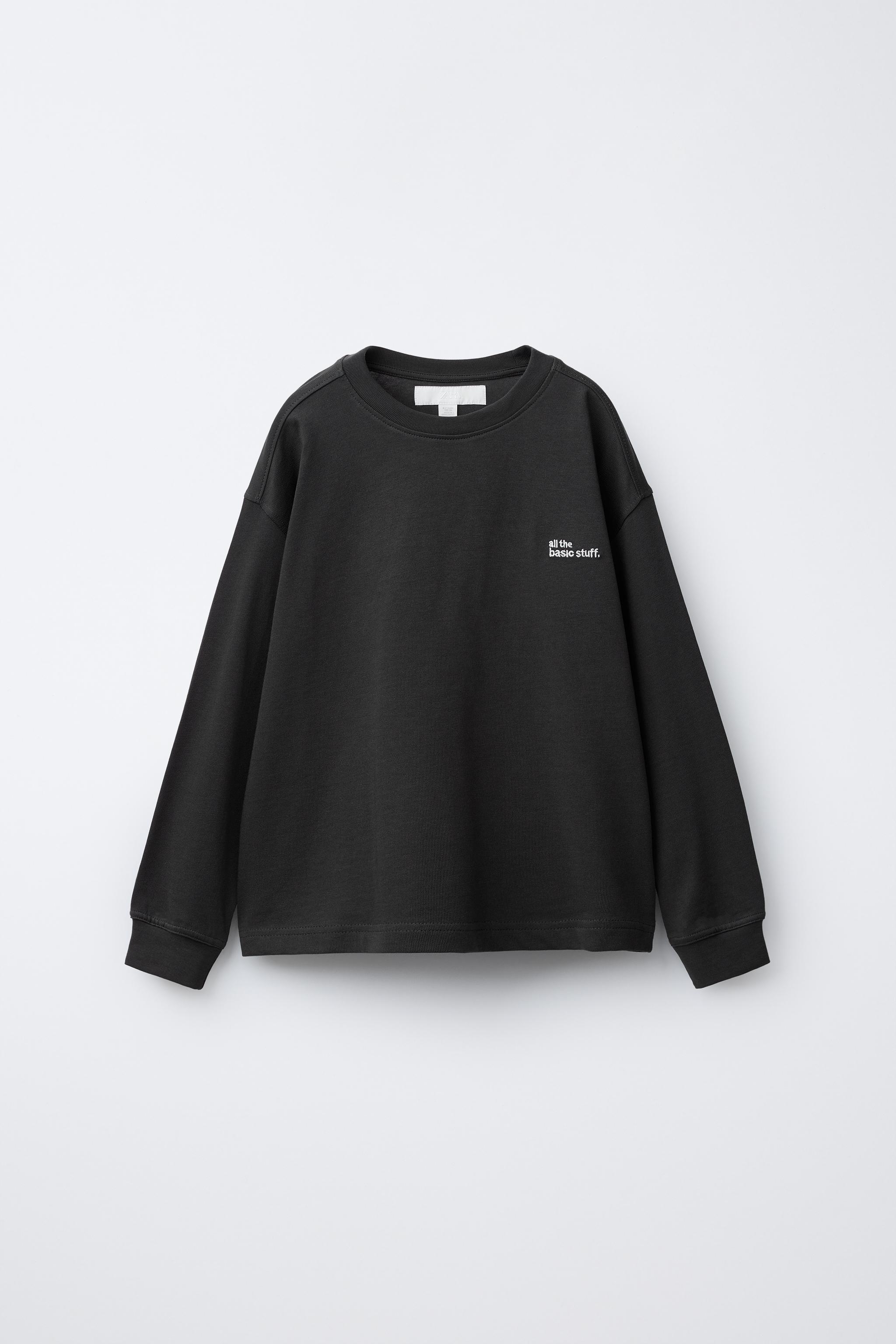 T-SHIRT LOURD À INSCRIPTION BRODÉE