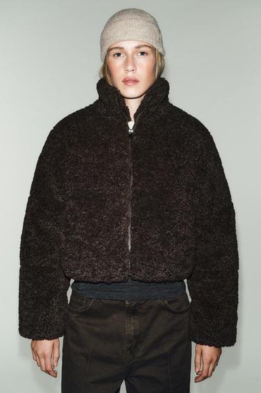 FLEECE ANORAK WITH THERMAL INSULATION - Brown by Zara