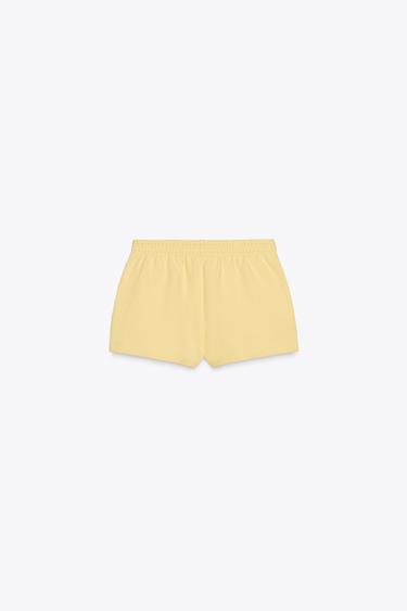 SHORT MOLLETON INSCRIPTION BRODÉE - Jaune de Zara - Image 8