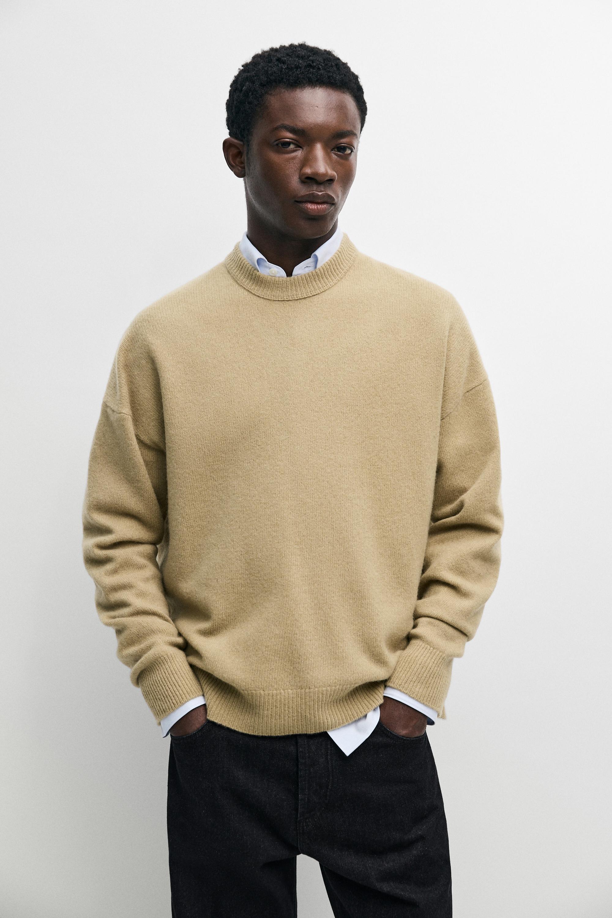 Pull en maille 100 % laine à col rond