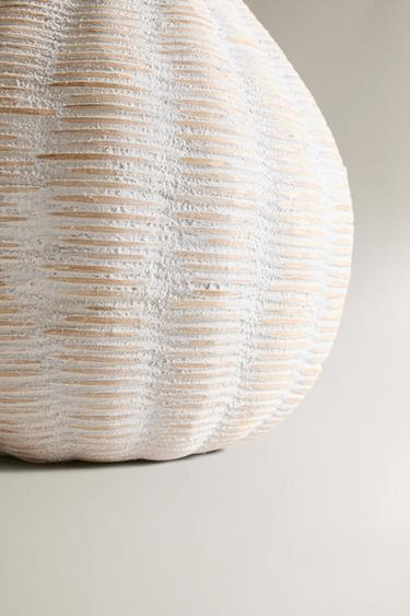 CORBEILLE VASE HAUT MICROCIMENT - Blanc de Zara - Image 3