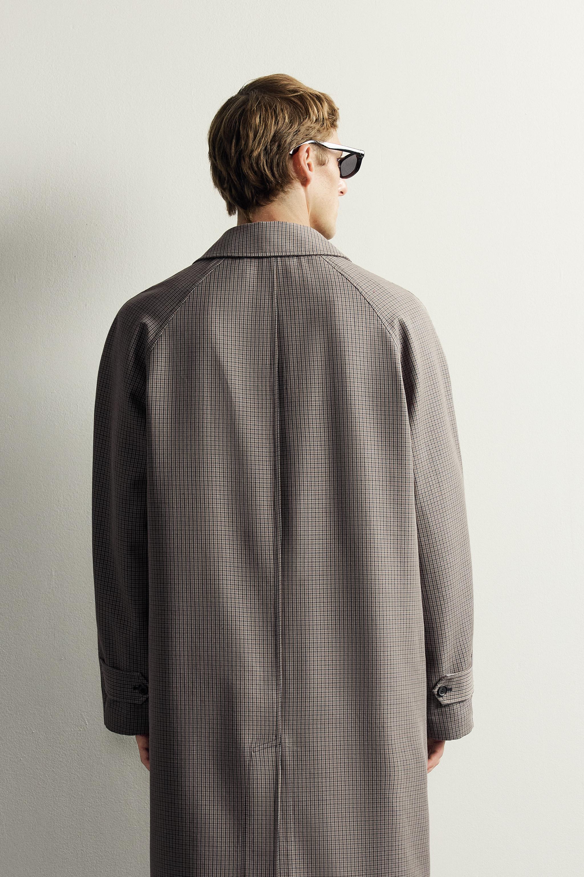 AARON LEVINE X ZARA PLAID TRENCH COAT