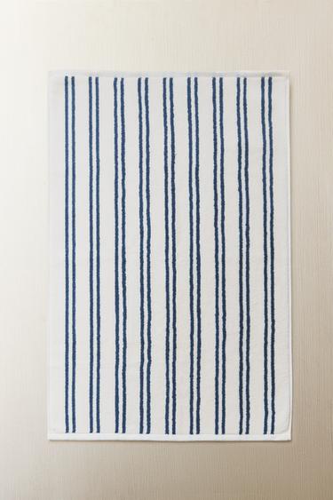 DOUBLE STRIPE BATH MAT - dusty blue by Zara