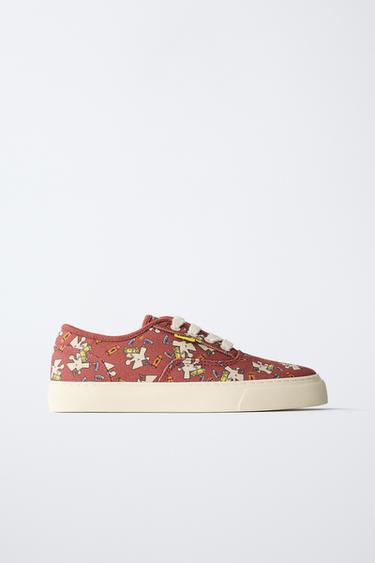 LACE-UP SNEAKERS - Red by Zara