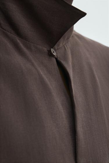 FLOWING POLO SHIRT - Burgundy by Zara - Image 4