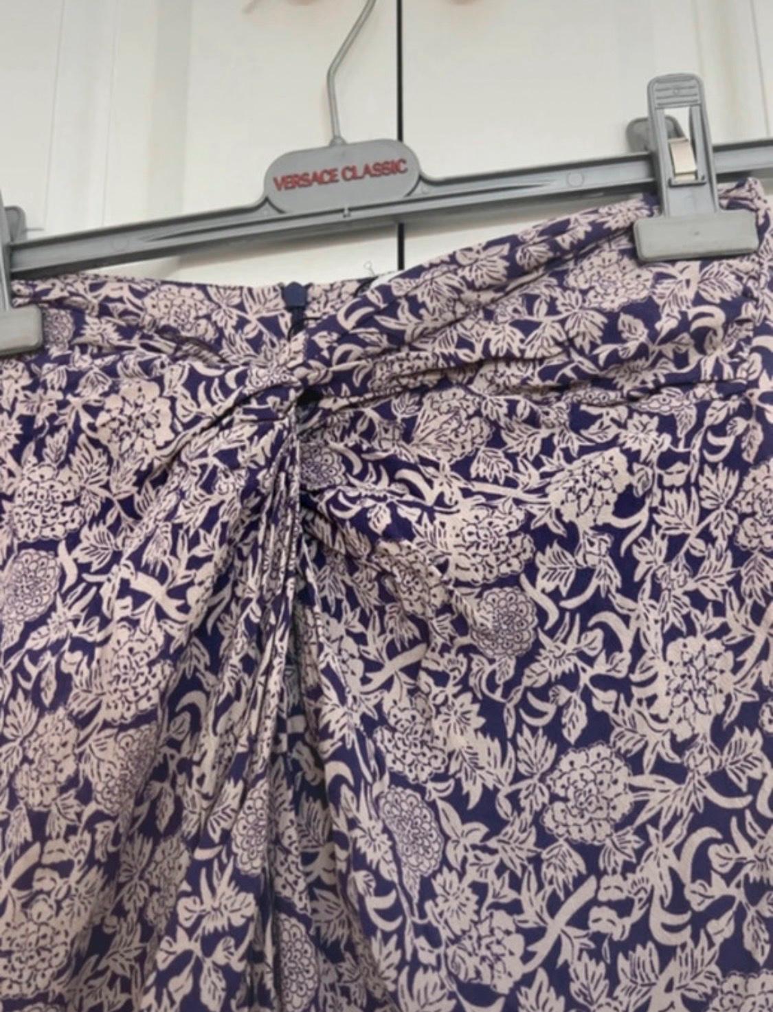 PRINTED SKIRT WITH KNOT - Image 4
