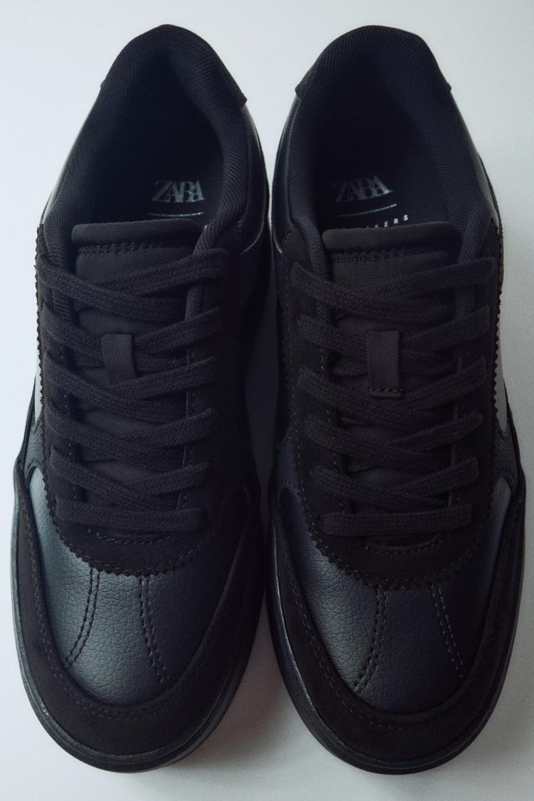 PLATFORM SNEAKERS — Black