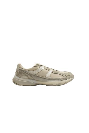 UNIFARBENER SNEAKER - Maulwurfsgrau von Zara