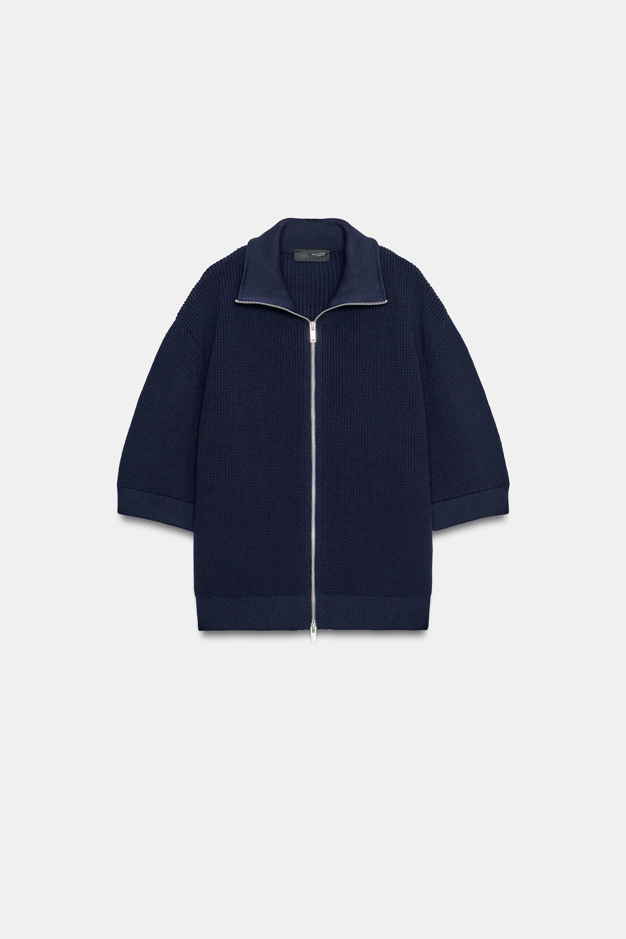 Zara FERMUARLI TRİKO HIRKA görsel 6