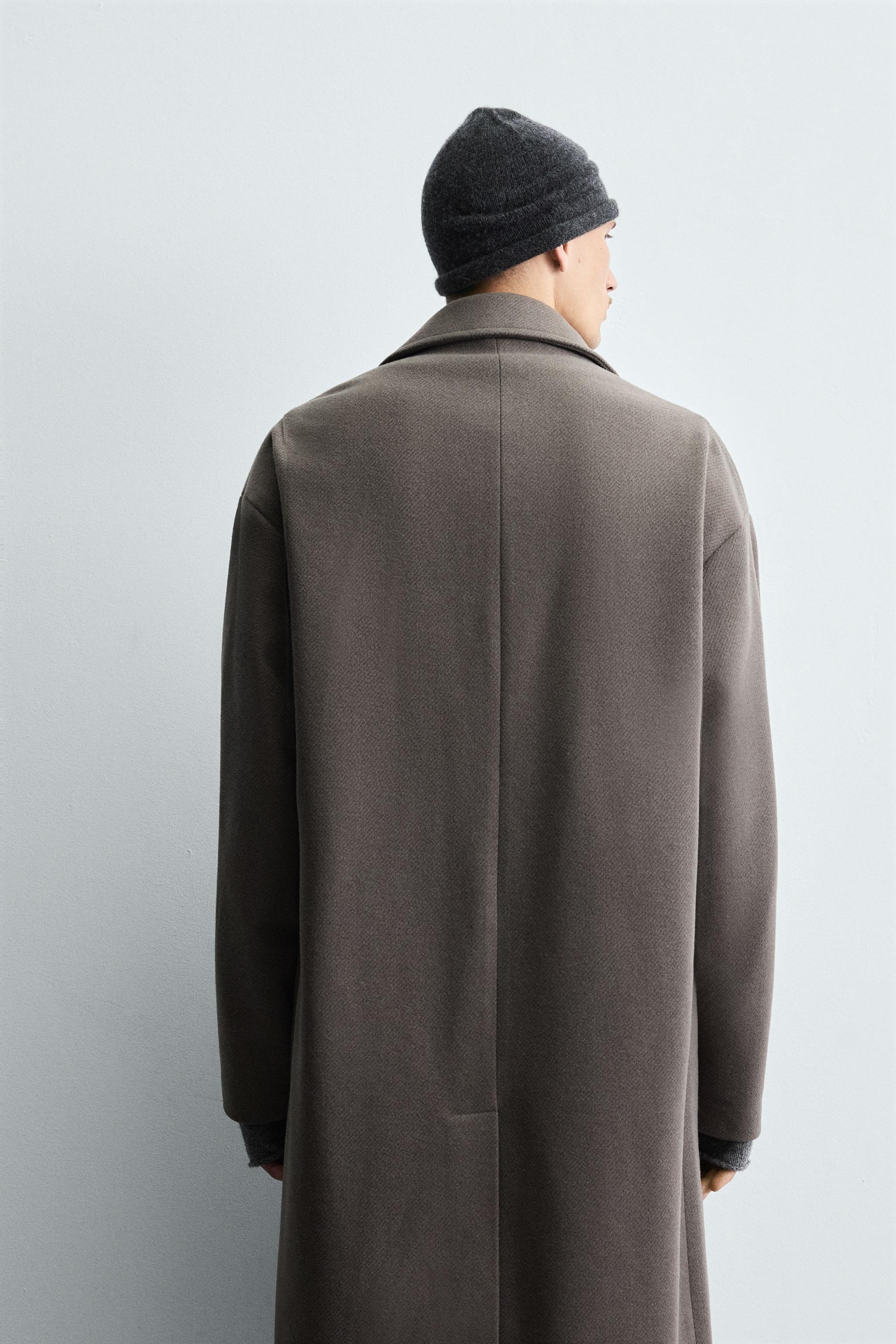 撥水加工テクニカルテクスチャーコート - 生成り/カーキ | ZARA Japan