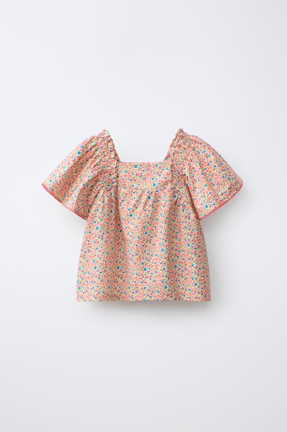 BLOUSE IMPRIMÉ FLEURS - Multicolore de Zara - Image 0