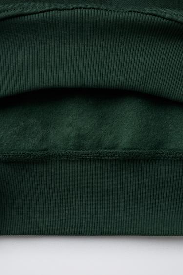 BASIC HOODIE - Bottle green by Zara - Image 3