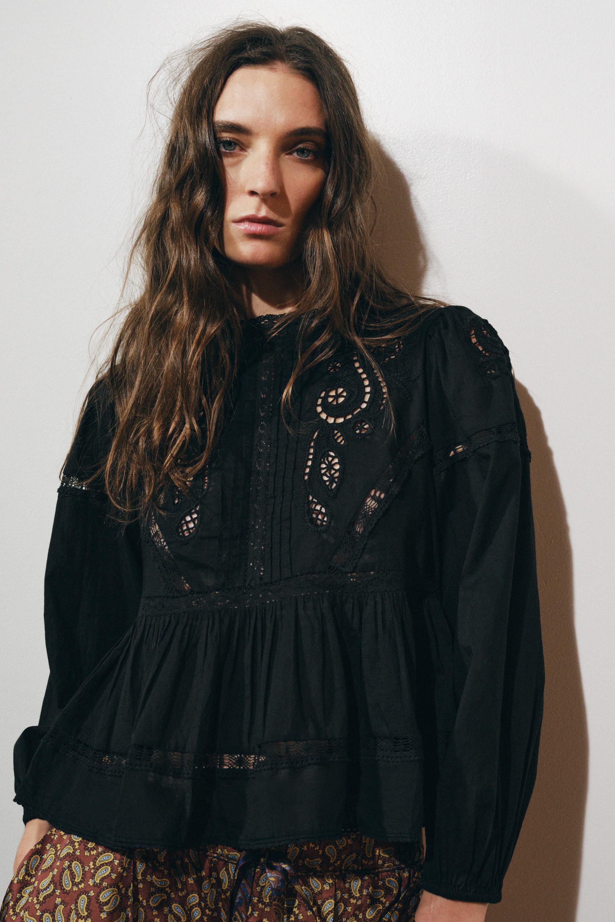 ロマンティックブラウス 完売ZARA ロマンティックブラウス ZW COLLECTION 2025SS - メルカリ