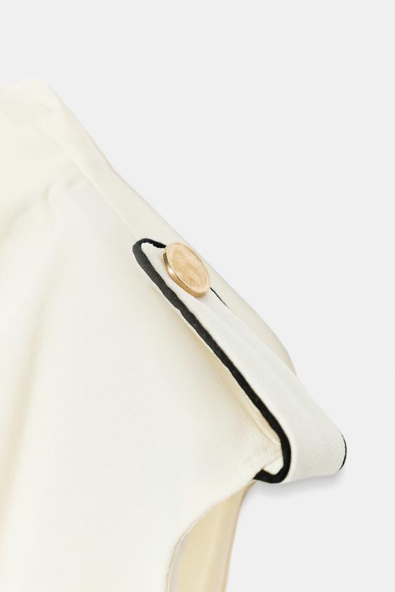 COMBINAISON BIMATIÈRE AVEC CEINTURE - Écru / Beige de Zara - Image 8
