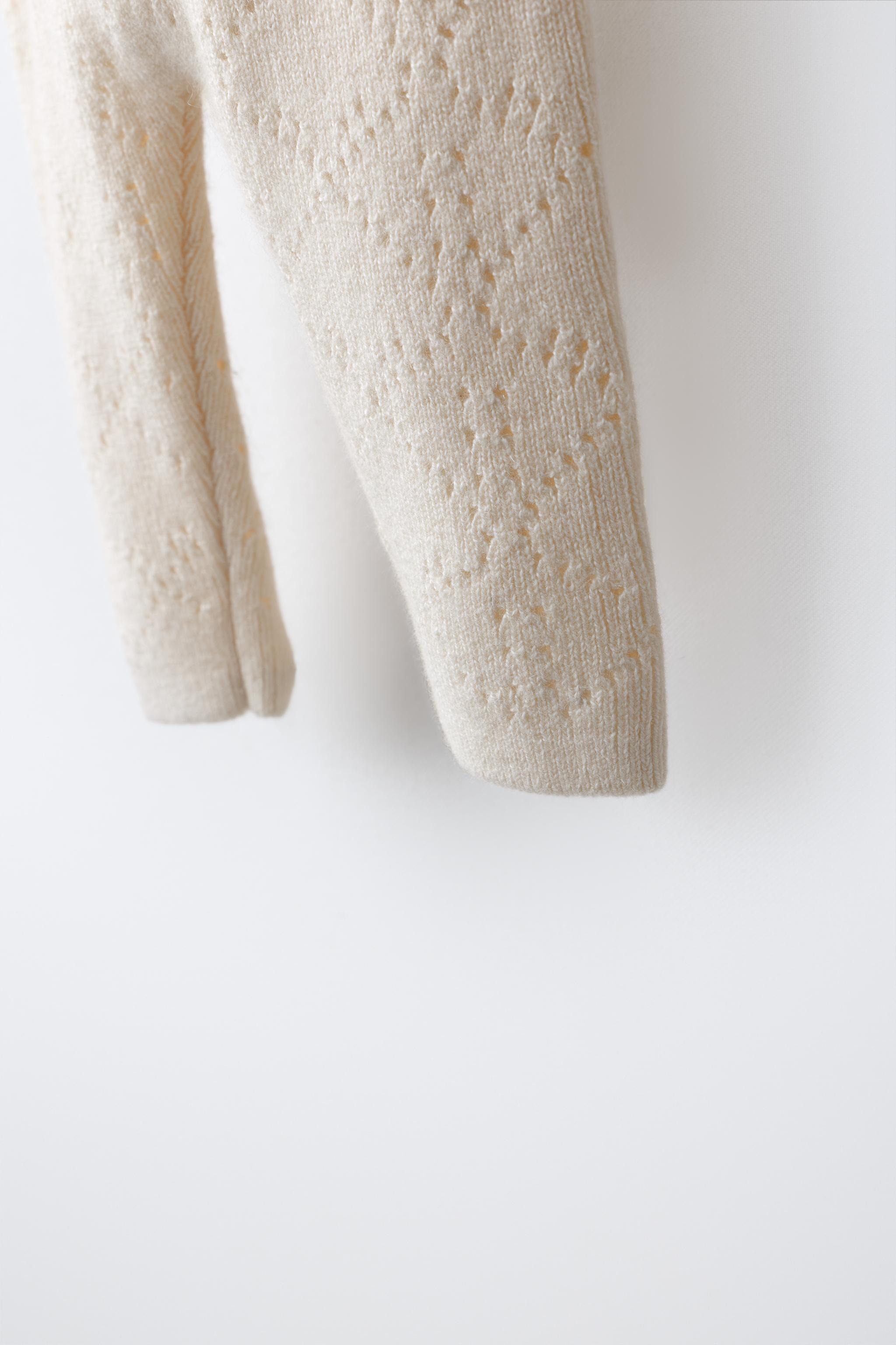 OPEN-KNIT WOOL AND CASHMERE LEGGINGS