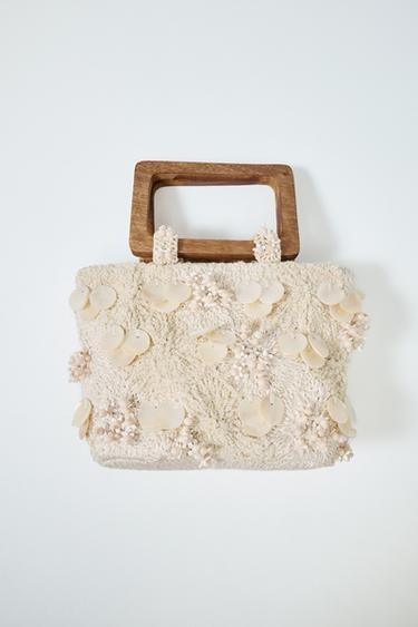 PEARLESCENT DETAIL HANDBAG - Ecru by Zara