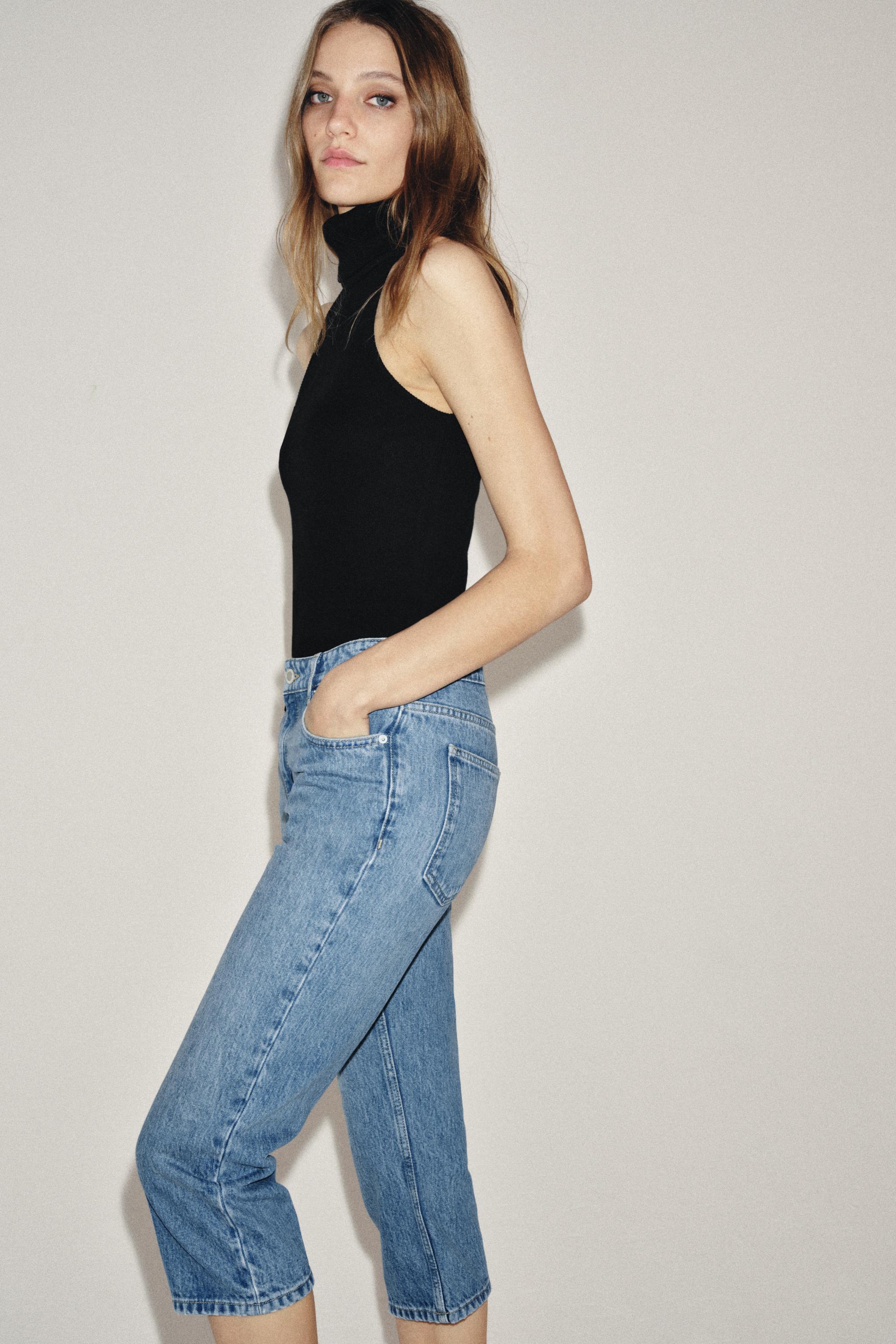 ZW COLLECTION MID-RISE CAPRI JEANS