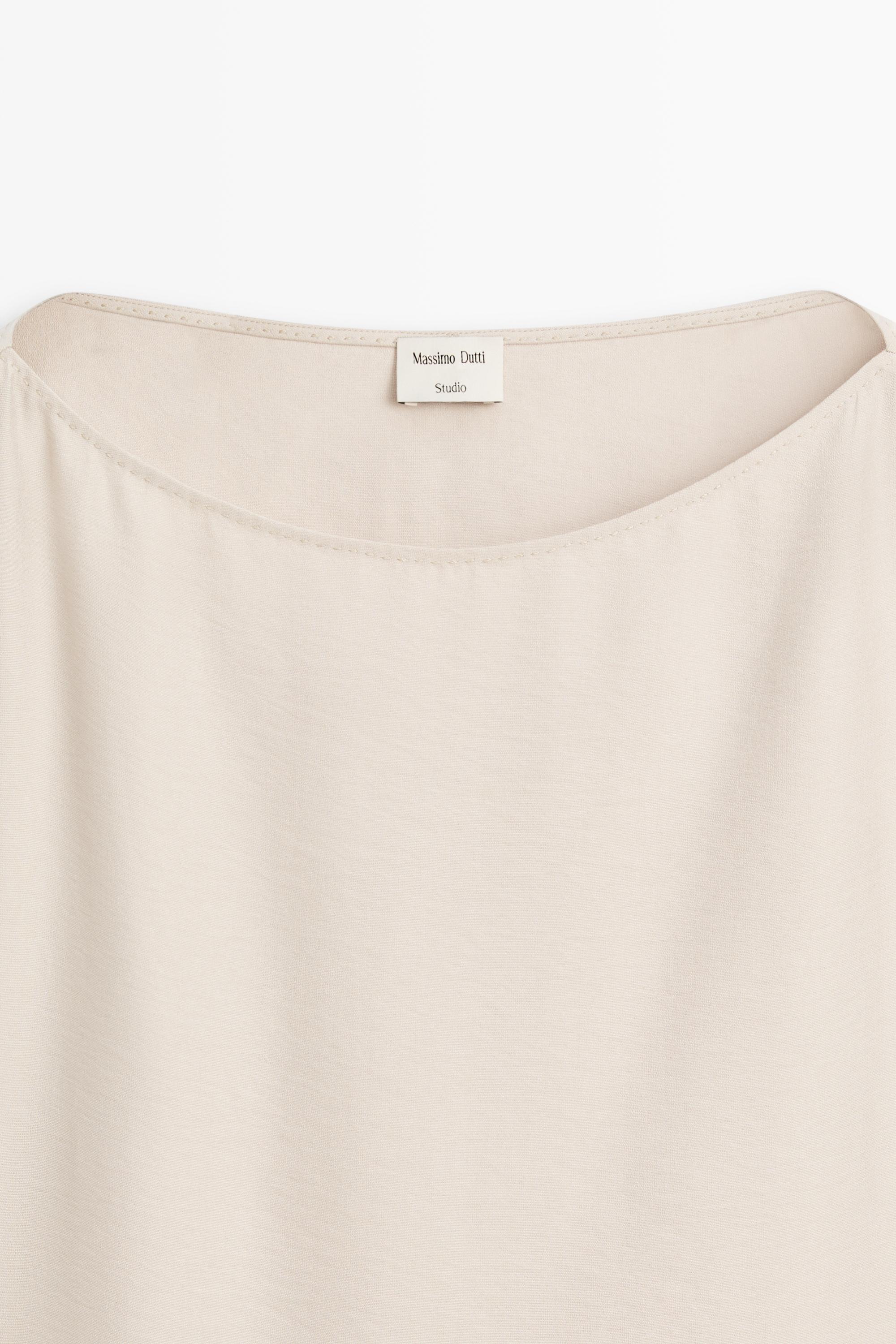 Asymmetrical drape detail dress - STUDIO